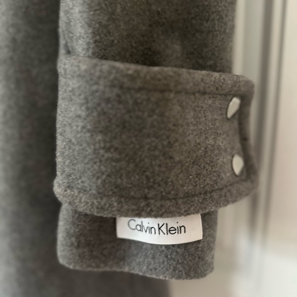 Calvin Klein Women's Charcoal Pea Coat - Picture 2 of 5